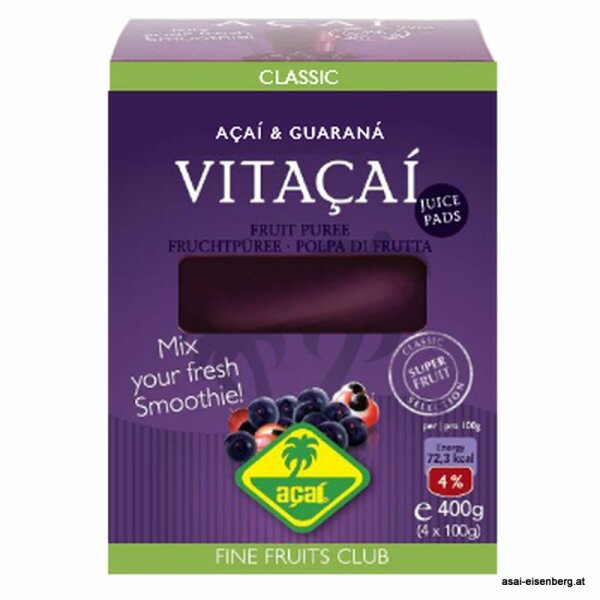 Acai+Guarana (Vitacai) Classic Fruchtpüree 100g, tiefgefroren, kein Versand