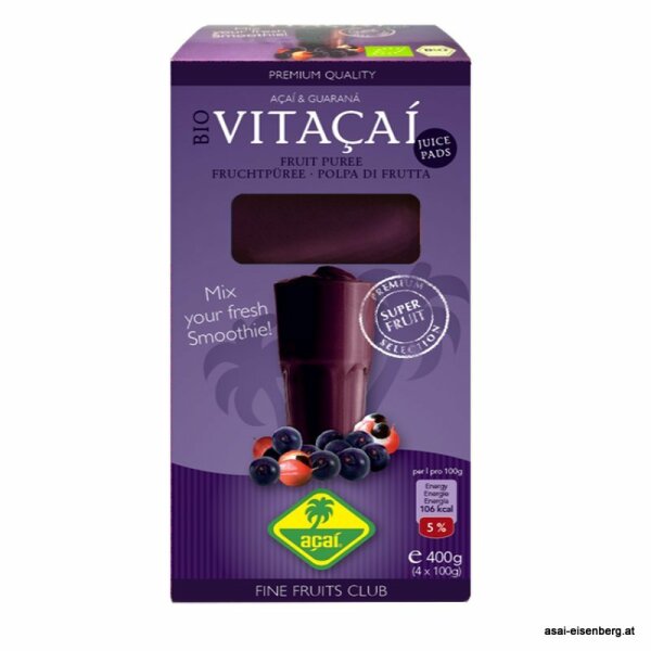 Acai+Guarana (Vitacai) Premium Fruchtpüree 100g, tiefgefroren, kein Versand!
